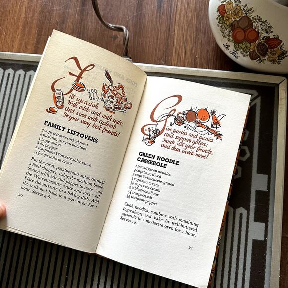 Vintage 1954 The ABC Of Casseroles Small Hardcover Cookbook - Picture 6 of 8